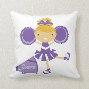 Cheerleader in Purple Cushion