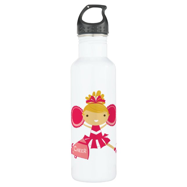 Cheerleader in Red 710 Ml Water Bottle (Front)