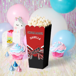 Cheerleader in Red, White and Black Favour Box