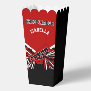 Cheerleader in Red, White and Black Favour Box