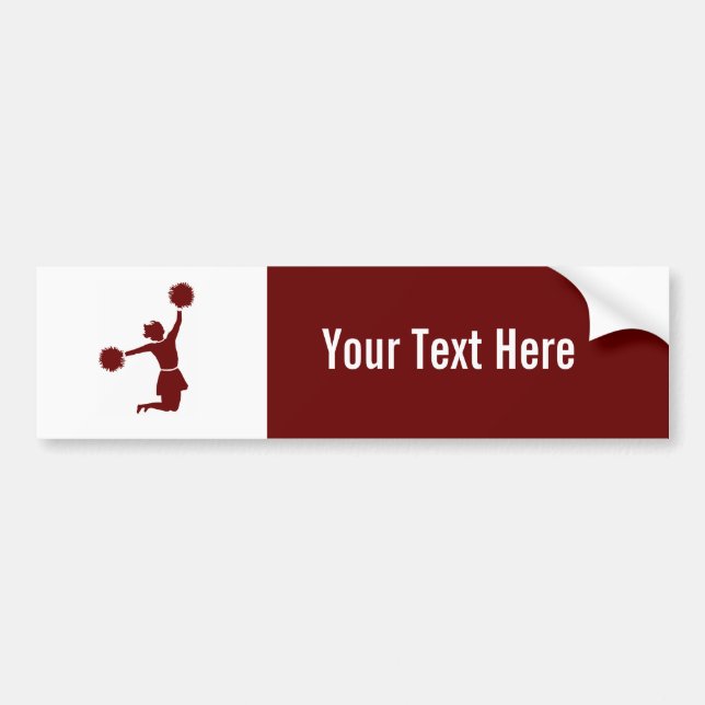 Cheerleader In Silhouette Bumpersticker Bumper Sticker (Front)