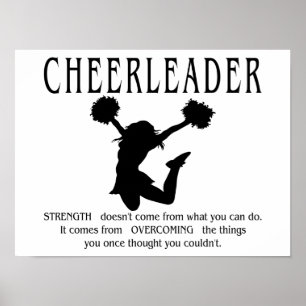 Cheerleader inspirational Quote Poster