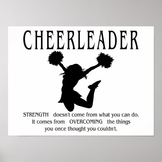 Cheerleader inspirational Quote Poster (Front)
