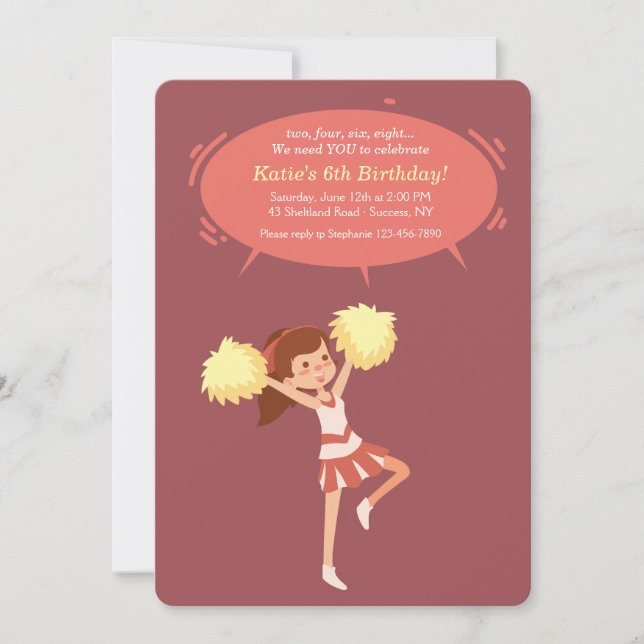 Cheerleader Invitation (Front)