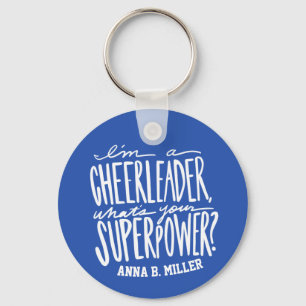 Cheerleader Keychain with Funny Quote