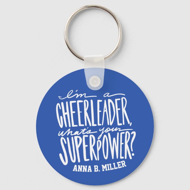 Cheerleader Keychain with Funny Quote (Front)
