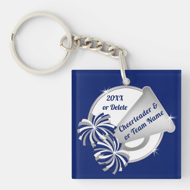 Cheerleader Keychains with Your Colours and Text (Front)