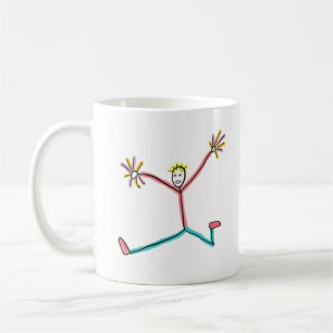 Cheerleader Leaping Stick Figure Coffee Mug