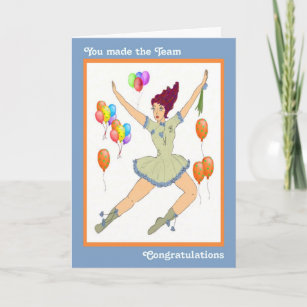 au cheerleader congratulations card team made