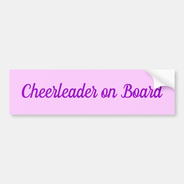 Cheerleader on Board bumper sticker (Front)