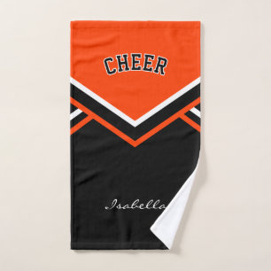 Cheerleader Outfit in Orange Hand Towel