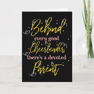 Cheerleader Parent Mum And Dad Design Card