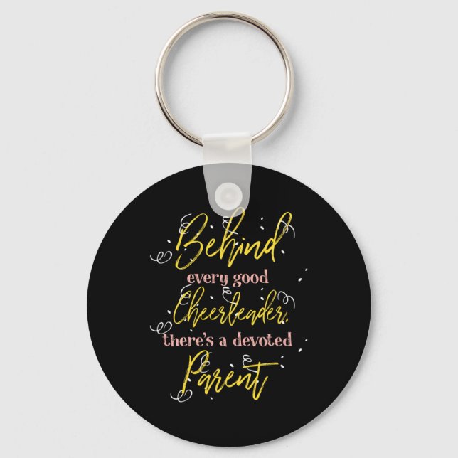 Cheerleader Parent Mum And Dad Design  Key Ring (Front)
