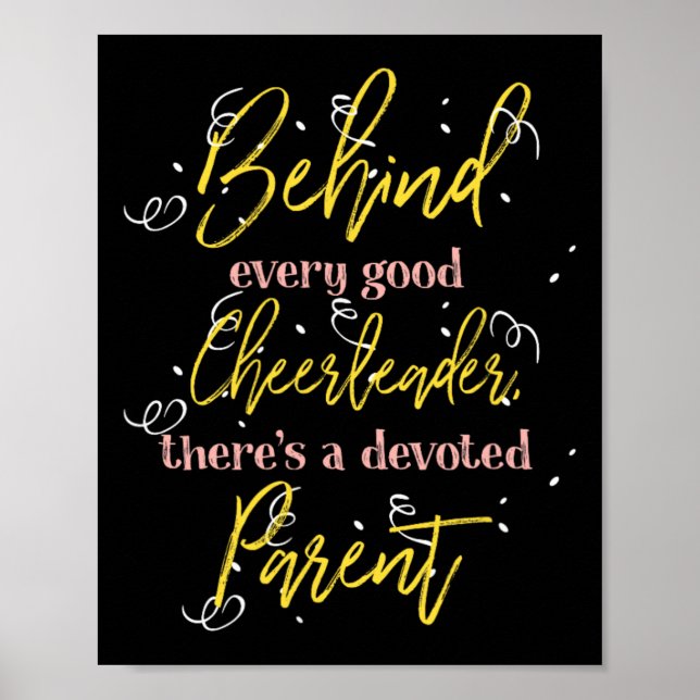 Cheerleader Parent Mum And Dad Design  Poster (Front)