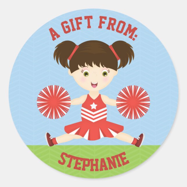 Cheerleader Party Classic Round Sticker (Front)