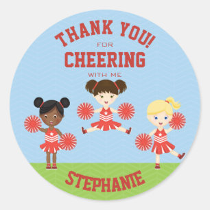 Cheerleader Party Classic Round Sticker