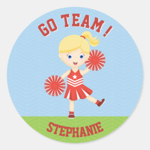 Cheerleader Party Classic Round Sticker