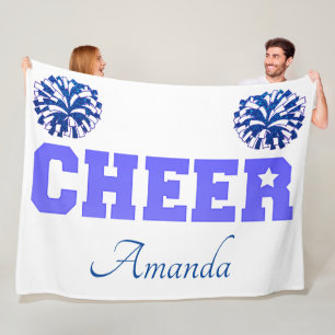 Cheerleader Pom Pom Cheer Fleece Blanket