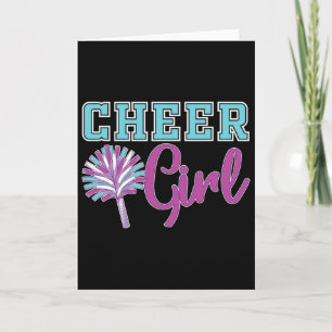 Cheerleader Practice Cheer Girl Women Cheering Che Card