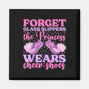 Cheerleader Princess Wears Cheer Shoes Cheerleadin Magnet