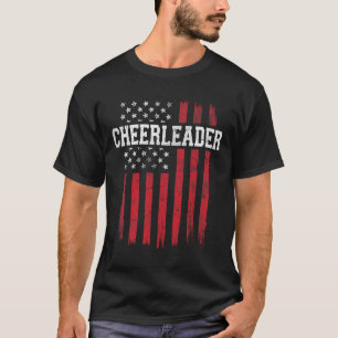 Cheerleader Proud American Flag Usa Patriotic Chee T-Shirt