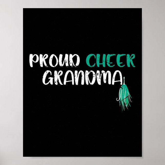 Cheerleader Proud Cheer Grandma Cheerleading  Poster (Front)