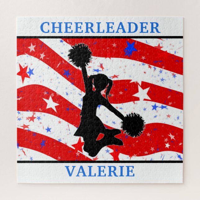 Cheerleader Red, White & Blue Puzzle (Vertical)