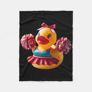 Cheerleader Rubber Duck Cheerleading Cheer Ducky D Fleece Blanket