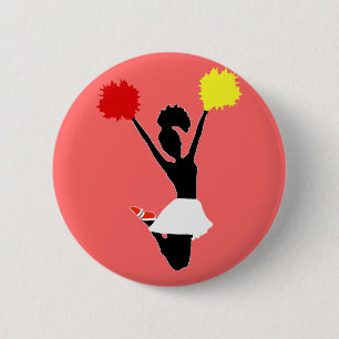 Cheerleader Silhouette 6 Cm Round Badge