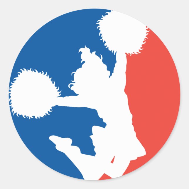 Cheerleader Silhouette Classic Round Sticker (Front)