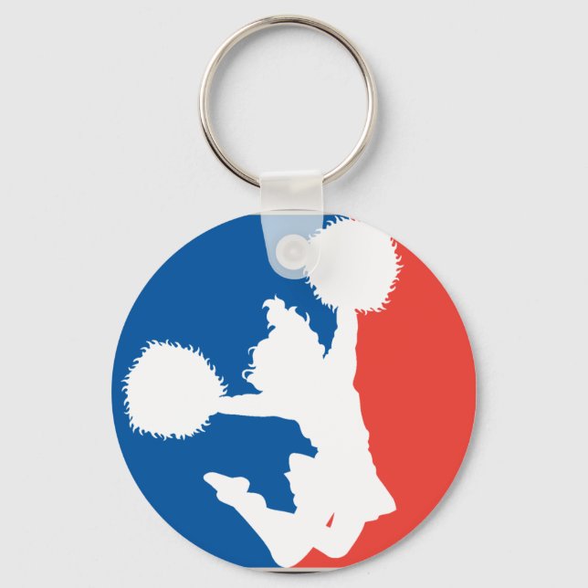 Cheerleader Silhouette Key Ring (Front)