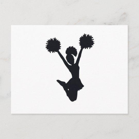 Cheerleader Silhouette Postcard Zazzle Com Au