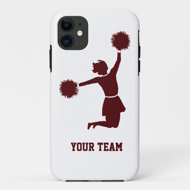 Cheerleader Silhouette Red On iPhone 5 Case-Mate iPhone Case (Back)