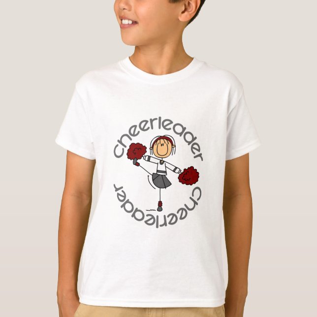 Cheerleader Stick Figure T-Shirt (Front)
