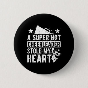 Cheerleader Stole My Heart Cheer Boyfriend Of A Ch 6 Cm Round Badge