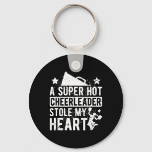 Cheerleader Stole My Heart Cheer Boyfriend Of A Ch Key Ring