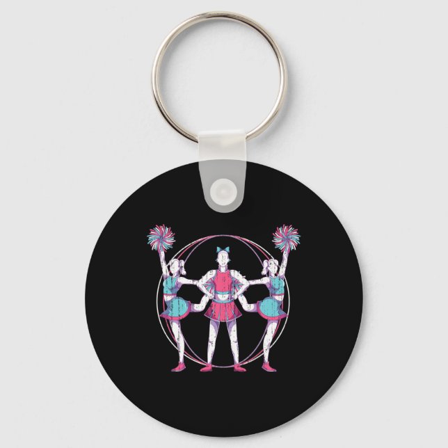Cheerleader Team Cheer Practice Cheering Squad Che Key Ring (Front)