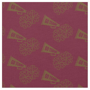 Cheerleader Team School Colours Brown & Maroon Fabric