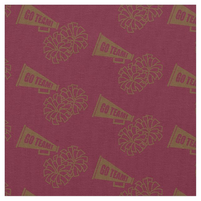 Cheerleader Team School Colours Brown & Maroon Fabric (Close Up)
