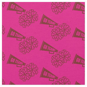 Cheerleader Team School Colours Maroon & Pink Fabric