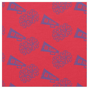 Cheerleader Team School Colours Purple & Red Fabric
