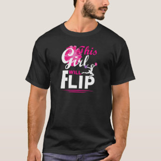Cheerleader This Girl Will Flip Cheer Cheerleading T-Shirt