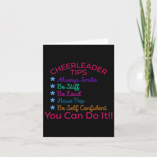 Cheerleader Tips Motivational Cheer T Shirt Highsc Card