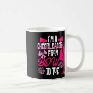 Cheerleader Tumbling Cheer Girl Loves Bows And Che Coffee Mug