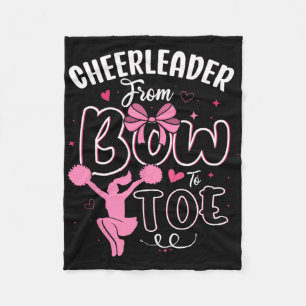 Cheerleader Tumbling Routine Shirt Funny Cheerlead Fleece Blanket