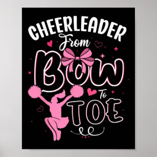 Cheerleader Tumbling Routine Shirt Funny Cheerlead Poster