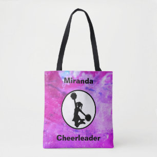 Cheerleader Watercolor Tote Bag
