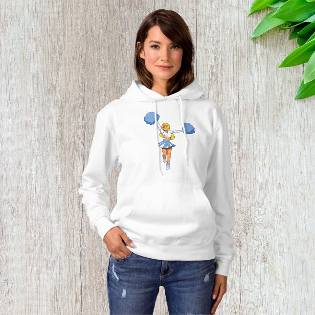 Cheerleader With Blue Pom Poms Hoodie (Creator Uploaded)