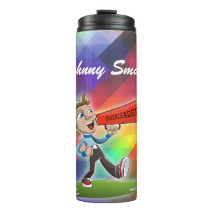 Cheerleader with Colourful Background personalise Thermal Tumbler