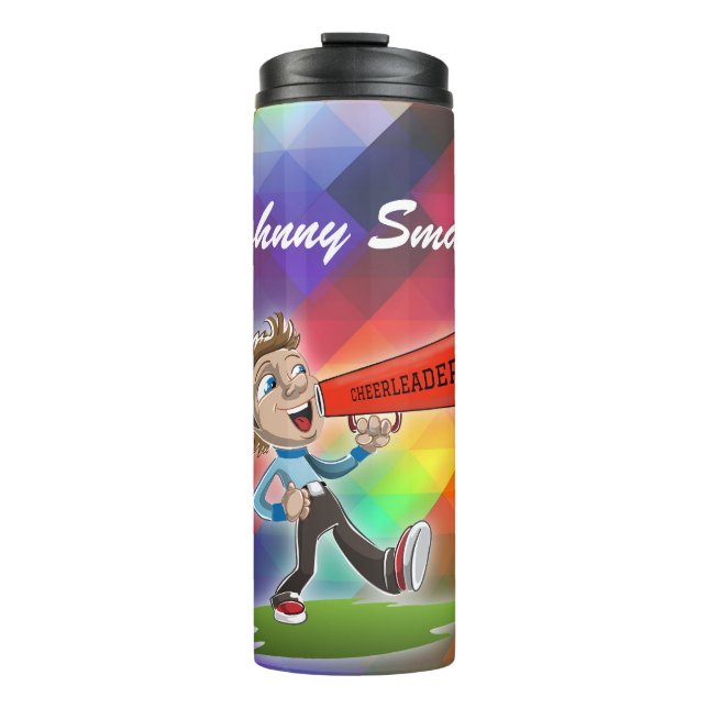 Cheerleader with Colourful Background personalise Thermal Tumbler (Front)